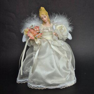 10 Light Porcelain Angel Tree Top